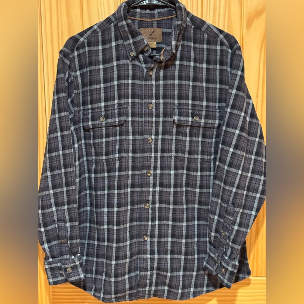 Outdoor Life Charcoal and Light Gray Checkered Shirt